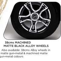 38Cm Machined Matte Black Alloy Wheel 