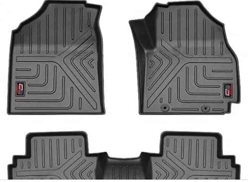 GFX Custom Fit All Weather Tech Car Floor Liner Rubber TPU Mats (Set of 3Pcs )