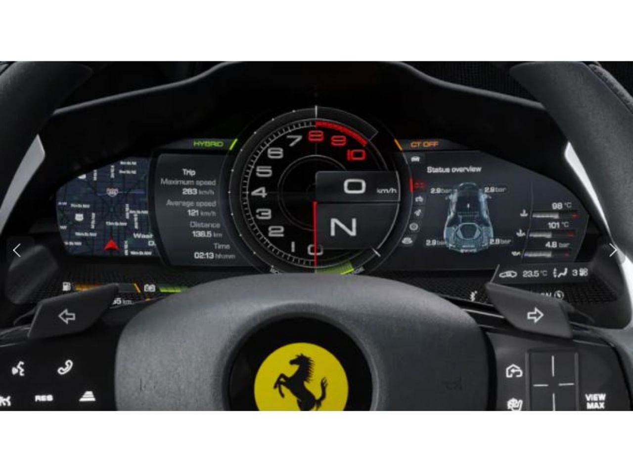 Ferrari SF90 Stradale Speedometer Console image