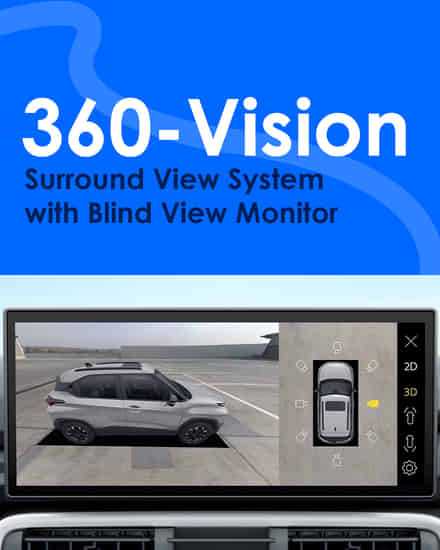 Tata Punch 360-Degree Vision Surround View System with Blind View Monitor