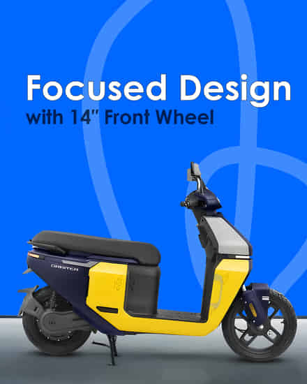 TVS Orbiter Comfort-Focused Design with 14? Front Wheel