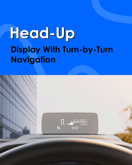 Maruti Suzuki Brezza Head-Up Display with Turn-by-Turn Navigation