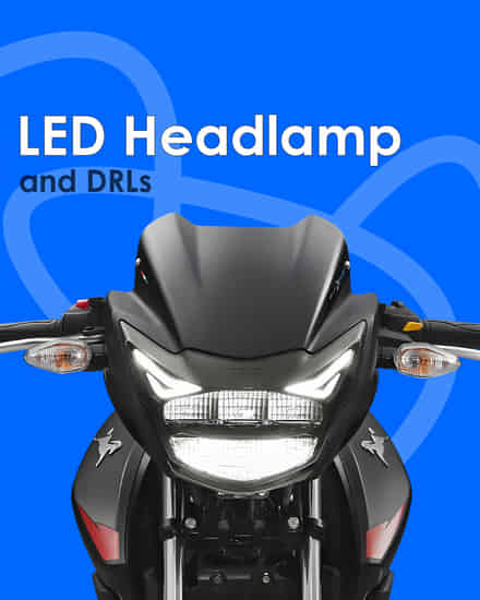 TVS Apache RTR 160 LED Headlamp and DRLs