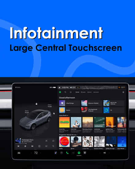 Tesla Model Y Large Central Touchscreen