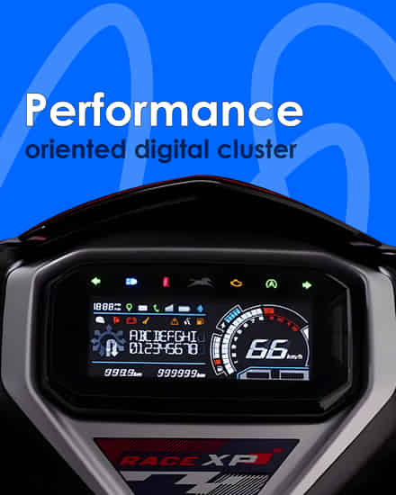 TVS NTORQ 125 Performance Oriented Digital Cluster