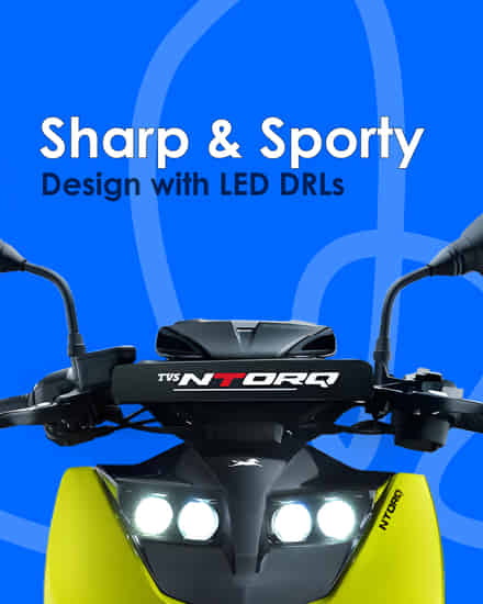 TVS NTorq 150 Sharp & Sporty Design with LED DRLs