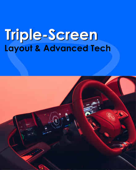 MG Cyberster EV Triple-screen