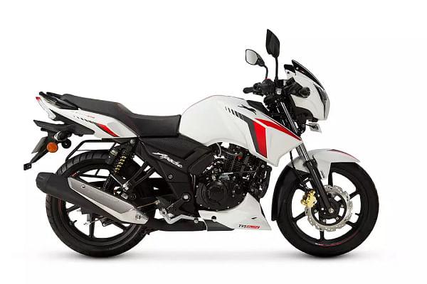 TVS Apache RTR 160  in Pearl White