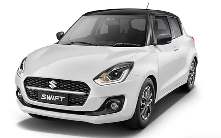 Maruti Swift  in Pearl Arctic White with Pearl Midnight Black Roof
