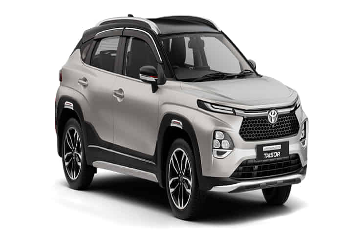 Toyota Taisor in Cafe White Midnight Black Toyota Taisor in Cafe White Midnight Black