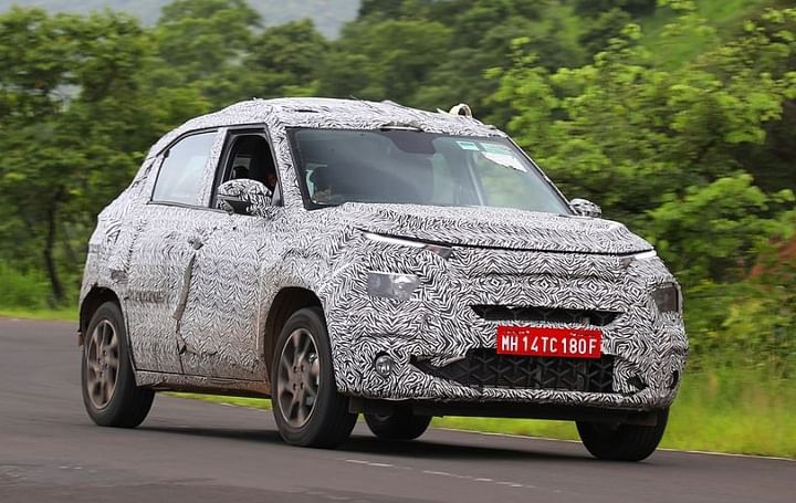 upcoming cars in India 2021-2022 - Tata HBX Front Profile Spy Shot