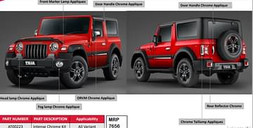 2020 Mahindra Thar Accessories Prices Image