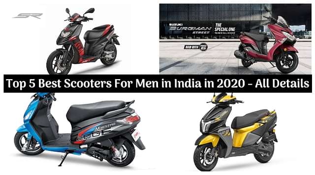 Top 5 Best Scooters For Men in India in 2020 - TVS NTorq 125 To Aprilia SR 160 ABS!
