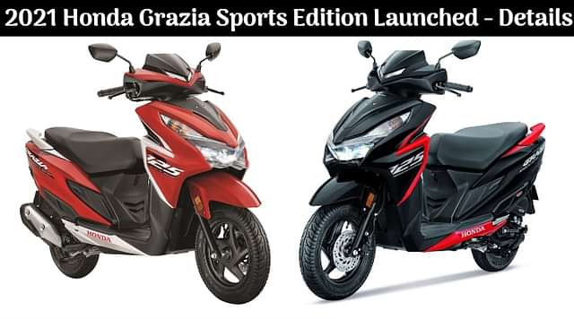 2021 Honda Grazia Sports Edition Launched in India; Priced at Rs 82,564 - What's New?