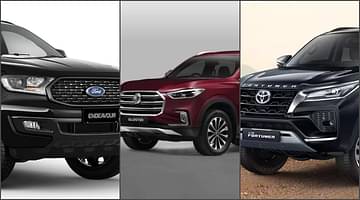 ford endeavour vs toyota fortuner vs mg gloster