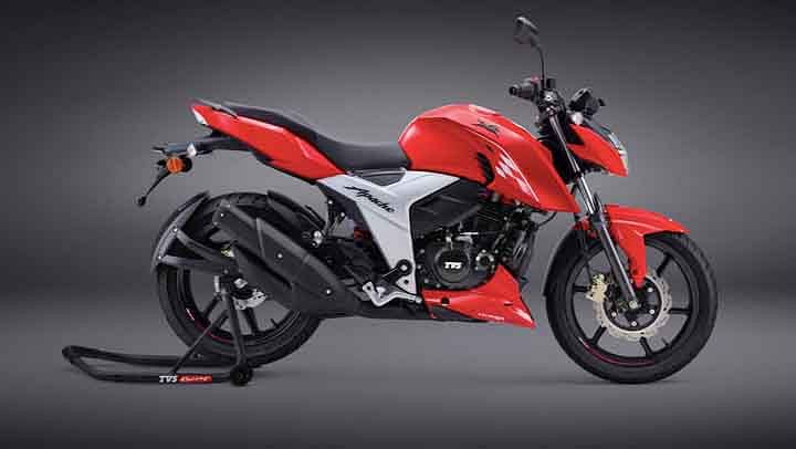 2021 tvs apache rtr160 4v special edition red side profile images
