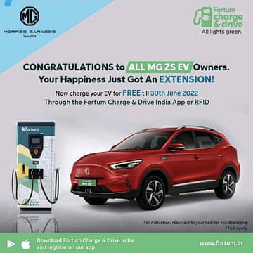 MG ZS EV free charging