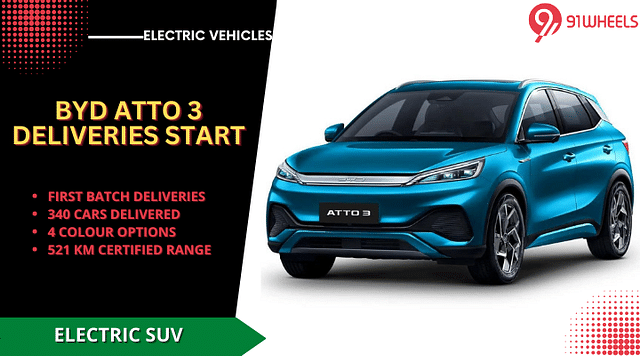 BYD Atto 3 Electric SUV Deliveries Commence In India