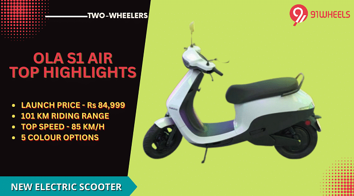 Ola S1 Air Electric Scooter - Top Highlights To Know
