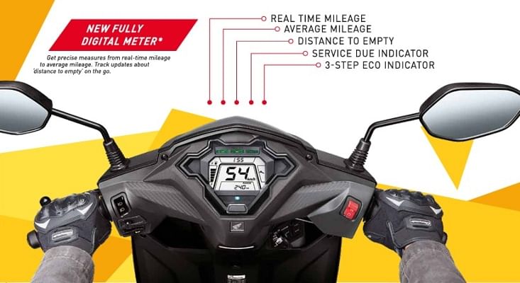 Honda dio discount bs6 digital meter