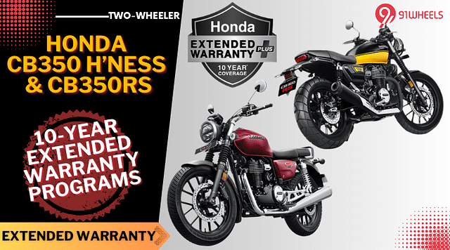 Honda Launched 10-Year Extended Warranty Programs For CB350 H’ness &amp; CB350RS
