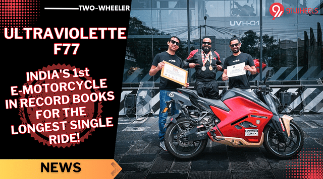 Ultraviolette F77 Sets Records: India's First E-Motorcycle To Enter Record Books