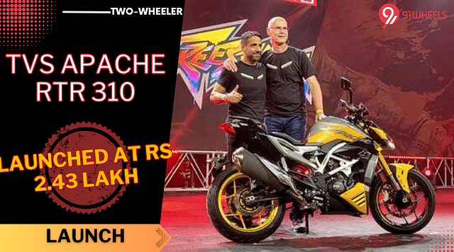 TVS Apache RTR 310 Launched At Rs 2.43 Lakh - Gets Several Segment First Features