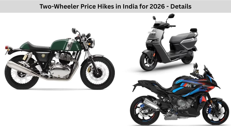 Two-Wheeler Price Hikes in India for 2026 - Details