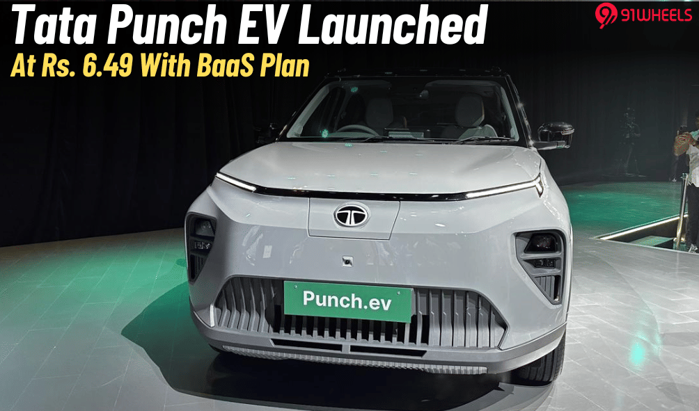 Tata Punch EV Facelift Launched At Rs 6.49 Lakhs BaaS Price: 468 Km Range