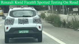 Renault Kwid Facelift Spotted Testing On Road - Check Images