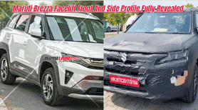 Maruti Suzuki Brezza Facelift Front And Side Profile Fully Revealed