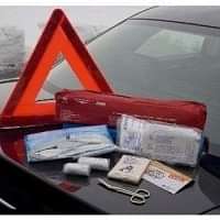 First Aid Kit With Warning Triangle