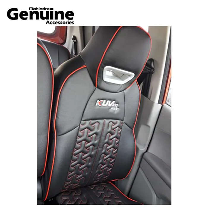 KUV100 NXT K2/K2+, K4+, K6+ Millennium Seat cover Set Black & Red Piping 6S