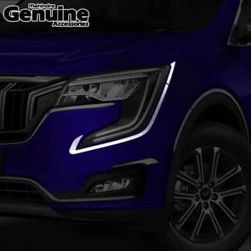 XUV700 - Satin (Matte) Chrome Headlamp Applique (Set of 4 Pcs) for All Variants