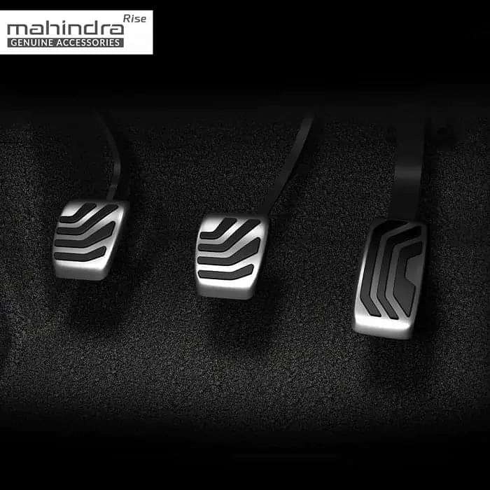 XUV700 and Scorpio-N 2022 Stripes Design Pedal Covers (Set of 3 Pcs) for Manual Transmission - All Variants