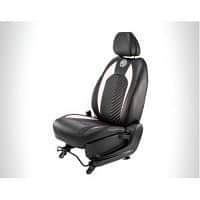 V Quilt Black and White Seat Cover