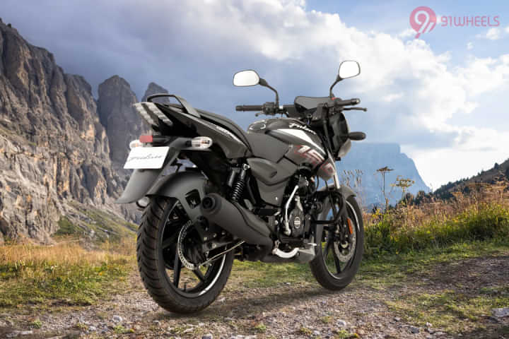 Bajaj Pulsar 150 Right Rear Three Quarter Bajaj Pulsar 150 Right Rear Three Quarter
