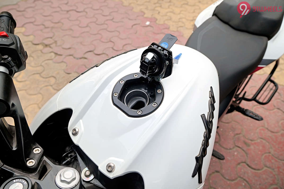 Bajaj Pulsar NS160 Open Fuel Lid