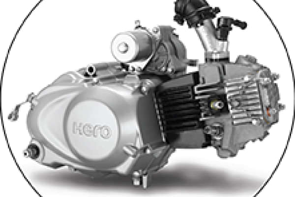 Hero HF 100 Engine From Right