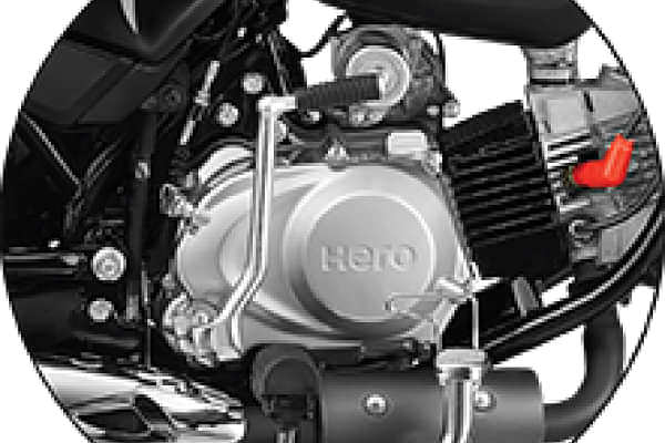 Hero HF 100 Engine From Right