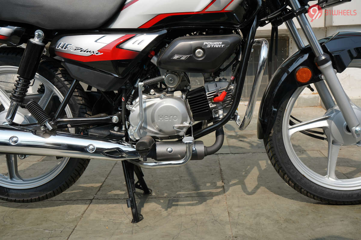 Hero HF Deluxe Engine From Right