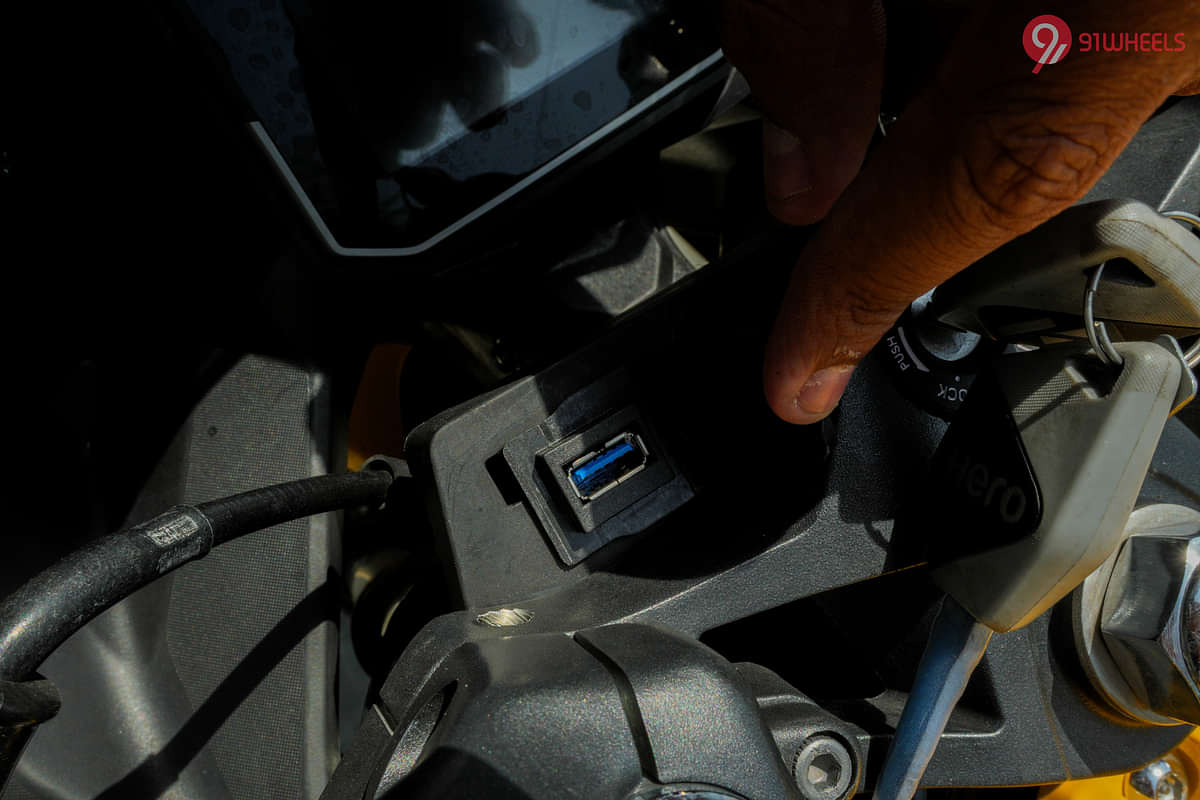 Hero Karizma XMR USB Port