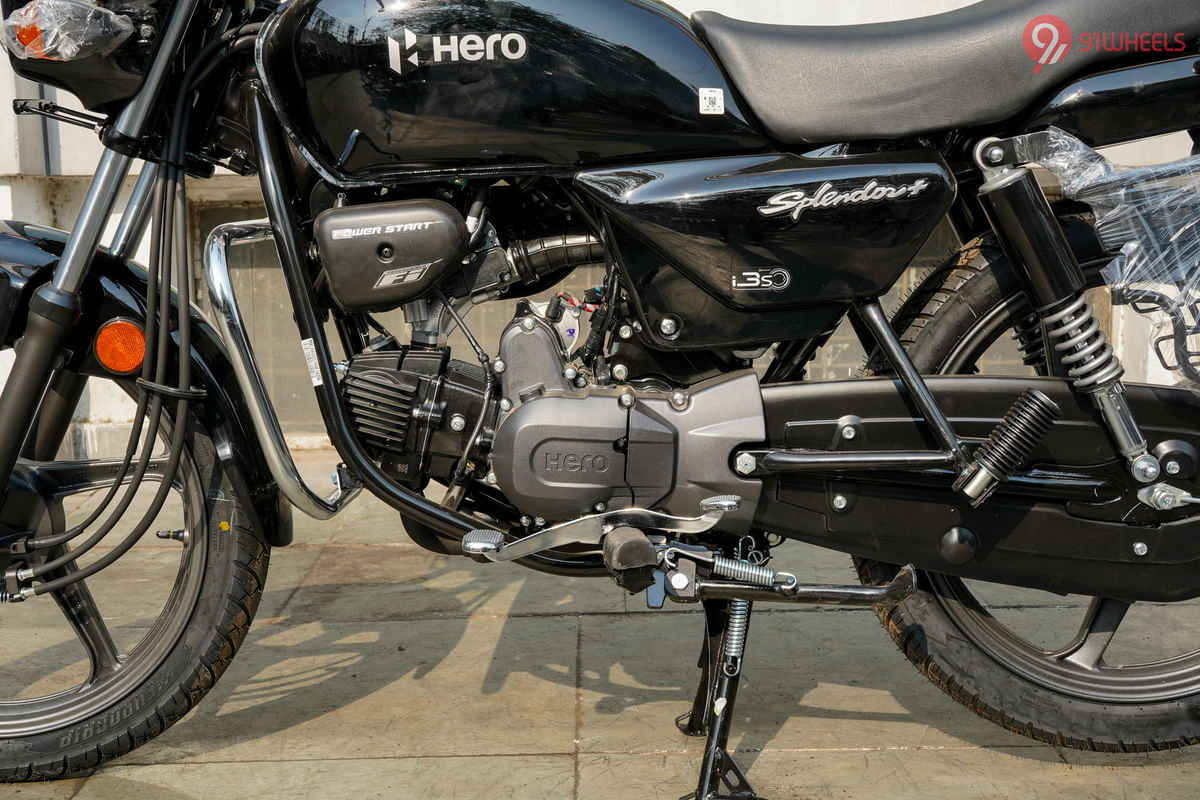 Hero Splendor Plus Engine From Left