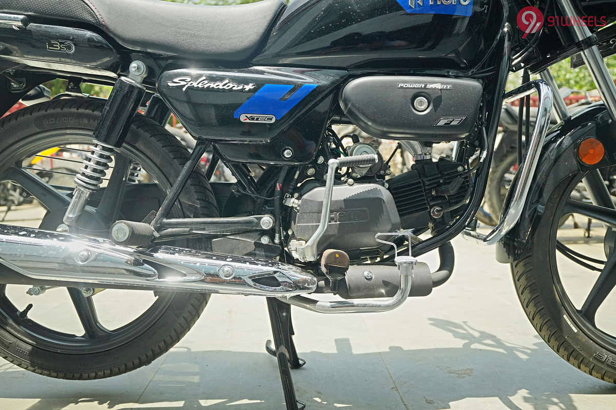 Hero Splendor Plus Xtec Engine From Right