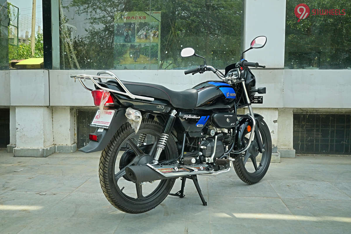 Hero Splendor Plus Xtec Right Rear Three Quarter