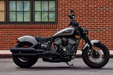 Indian Motorcycle Chief Bobber Dark Horse Titanium Smoke Right Side View