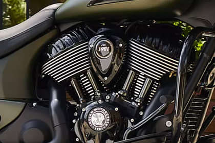 Indian Chieftain Dark Horse Black Smoke Engine From Right
