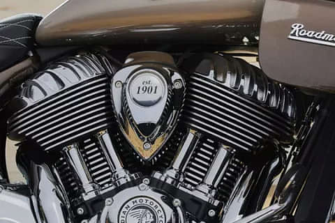 Indian Motorcycle Roadmaster Maroon Metallic Engine From Left