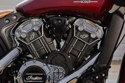 Indian Motorcycle Scout Maroon Metallic Engine From Right