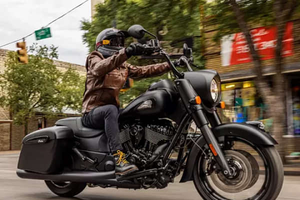 Indian Motorcycle Springfield Dark Horse Riding Shot